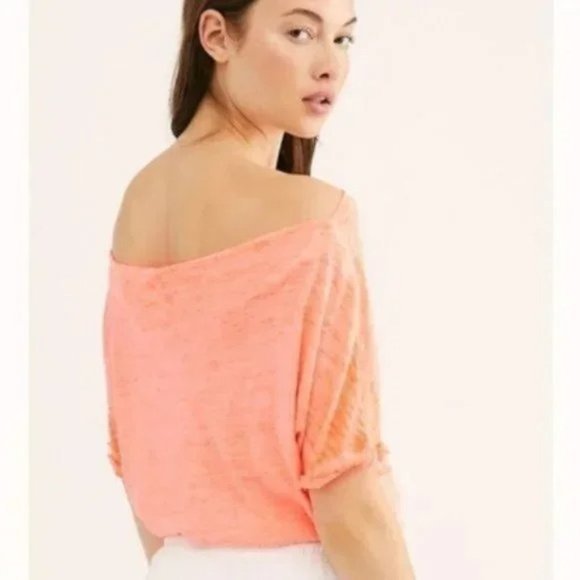 Free  People Red Lotus Tee. XS, S, L - Picture 2 of 8